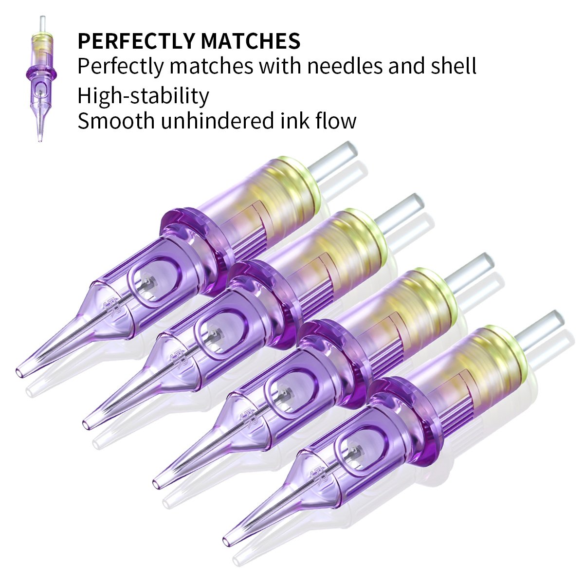 2022 Hot Sell BIGWASP Tattoo Cartridge Needle PMU Cartridge Needles 0.30MM Round Liner Needle