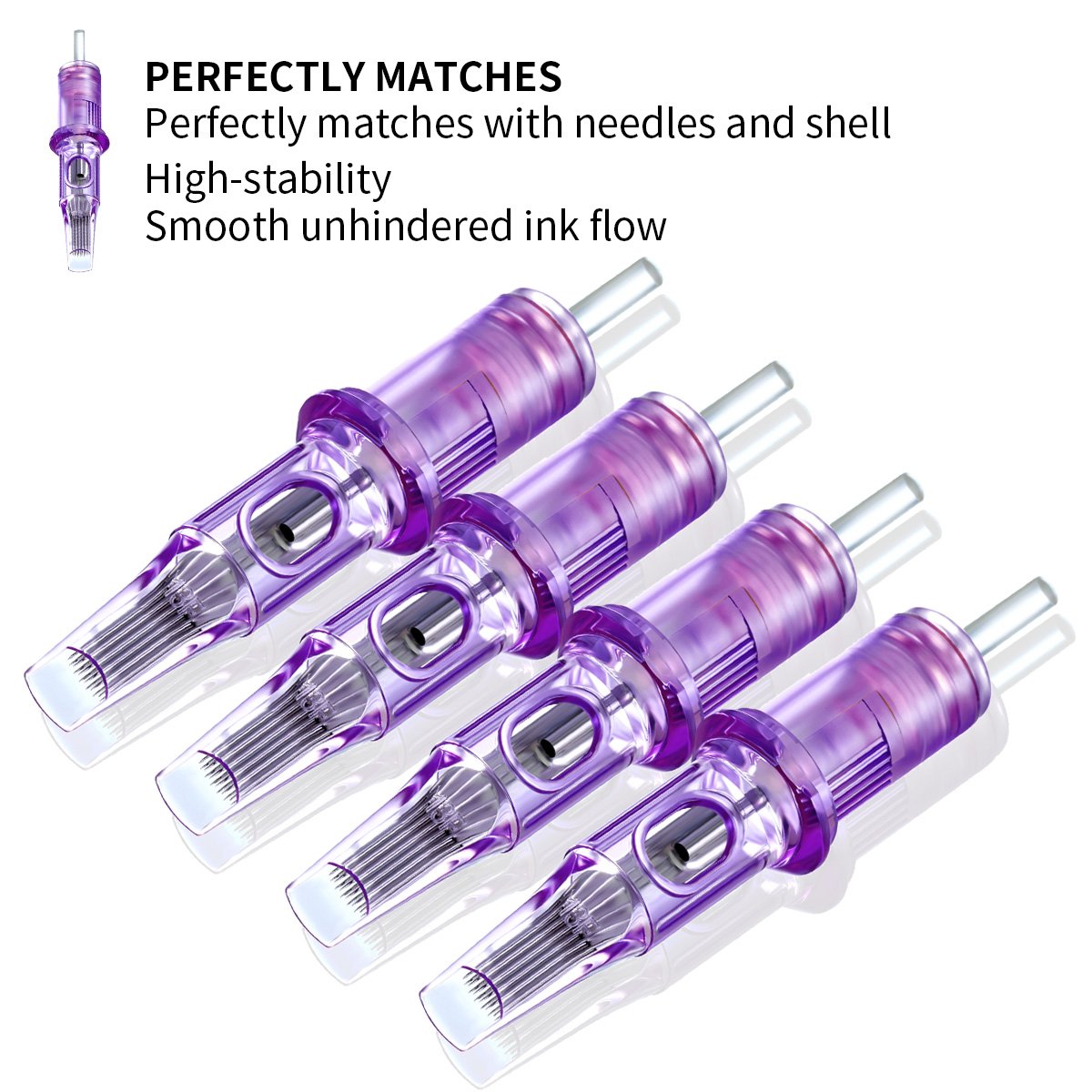 2022 Hot Sell BIGWASP Tattoo Cartridge Needle PMU Cartridge Needles 0.30MM Round Liner Needle