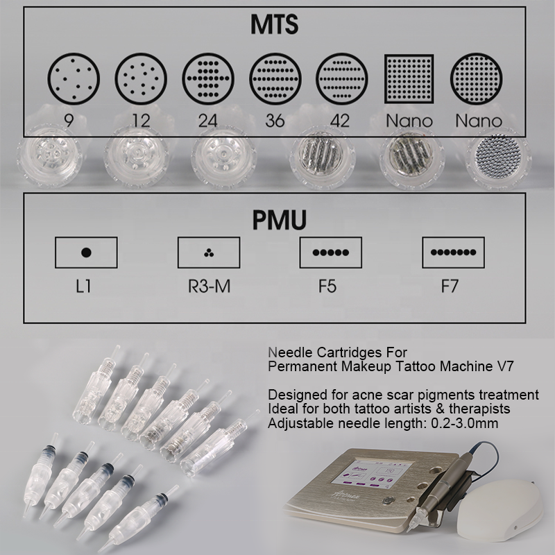 PMU MTS Microneedling tattoo needle cartridges for Disposable dermapen tips Artmex V7 permanent makeup machine replacement parts