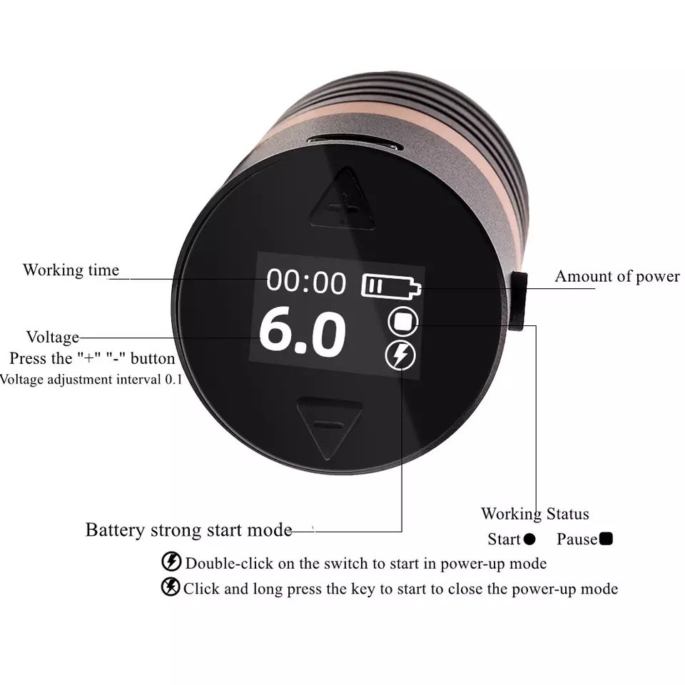 Hello Strong Motor Tattoo Rotary Pen Machine With Wireless Battery for Eyebrow Permanent Makeup Eyebrow Lip Tattoo