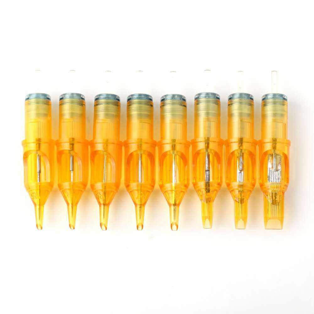 Hadiyah 20Pcs/box Yellow Dragonfly Tattoo Cartridge Needle RL RM RS M1 For Tattoo Machine Pen Permanent Makeup Eyebrow Beauty