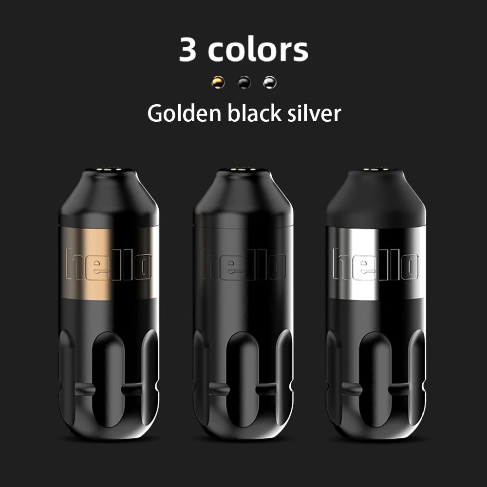 Ambition Hello 3.5mm/4mm Stroke Powerful Coreless Motor RCA Interface Professional Short Rotary Tattoo Pen Machine for Body Art