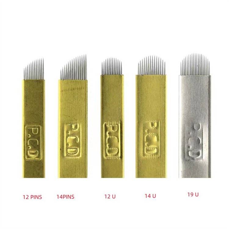 Tattoo Needle Eyebrow Tattoo Microblading Blade Manual Tattoo Pen Blade for Permanent Makeup