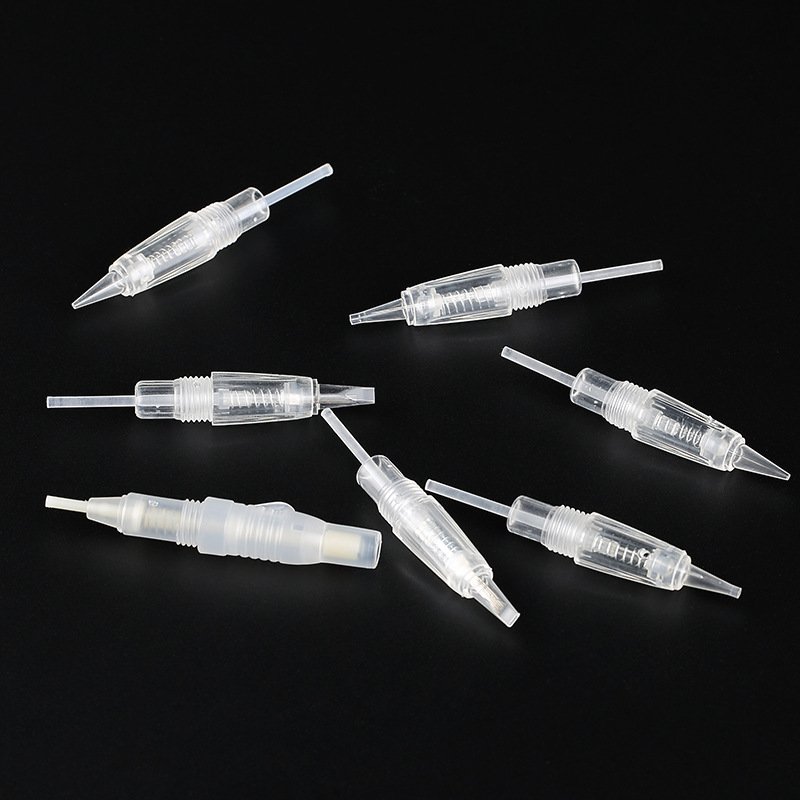 Screw Cartridge Needle 1RL Eyebrows Lip PMU Microblading Kit Disposable Tattoo Permanent Makeup Machine White