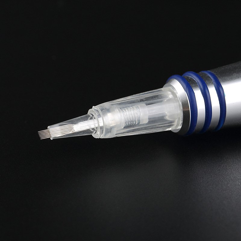 Screw Cartridge Needle 1RL Eyebrows Lip PMU Microblading Kit Disposable Tattoo Permanent Makeup Machine White