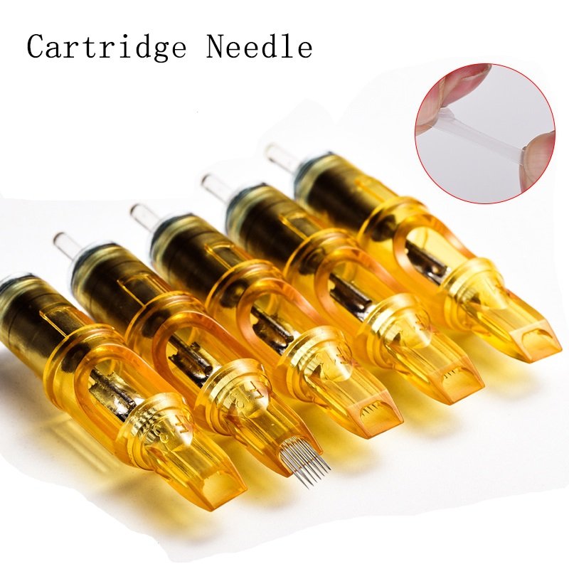 Hadiyah 20Pcs/box Yellow Dragonfly Tattoo Cartridge Needle RL RM RS M1 For Tattoo Machine Pen Permanent Makeup Eyebrow Beauty