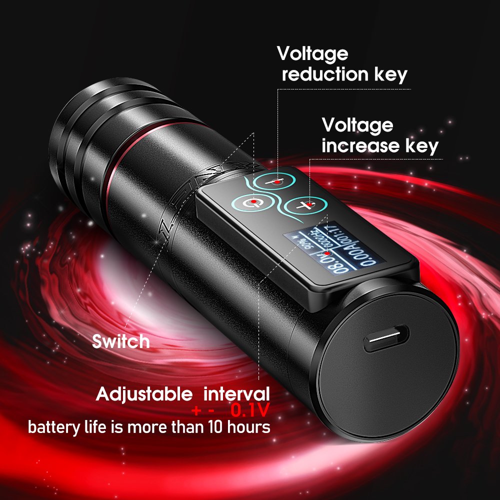 XNET VANE 2400mAh Touch Screen Battery Powerful Brushless Motor Wireless Tattoo Pen Machine for Body Art