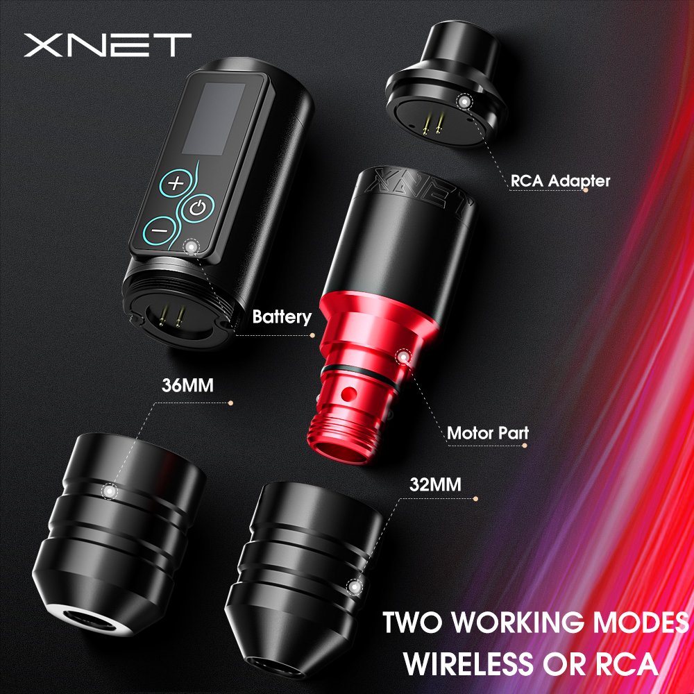XNET VANE 2400mAh Touch Screen Battery Powerful Brushless Motor Wireless Tattoo Pen Machine for Body Art