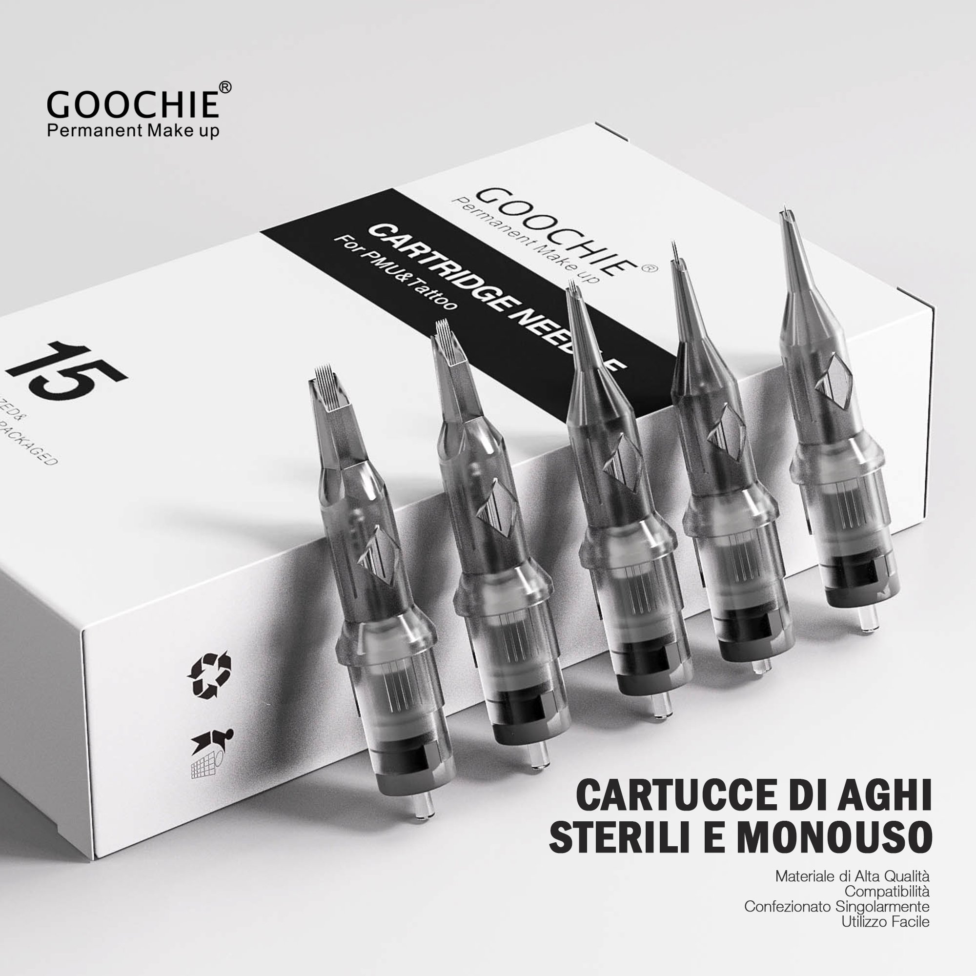 Goochie Universal cartridge needle tattoo needle for permanent makeup machine