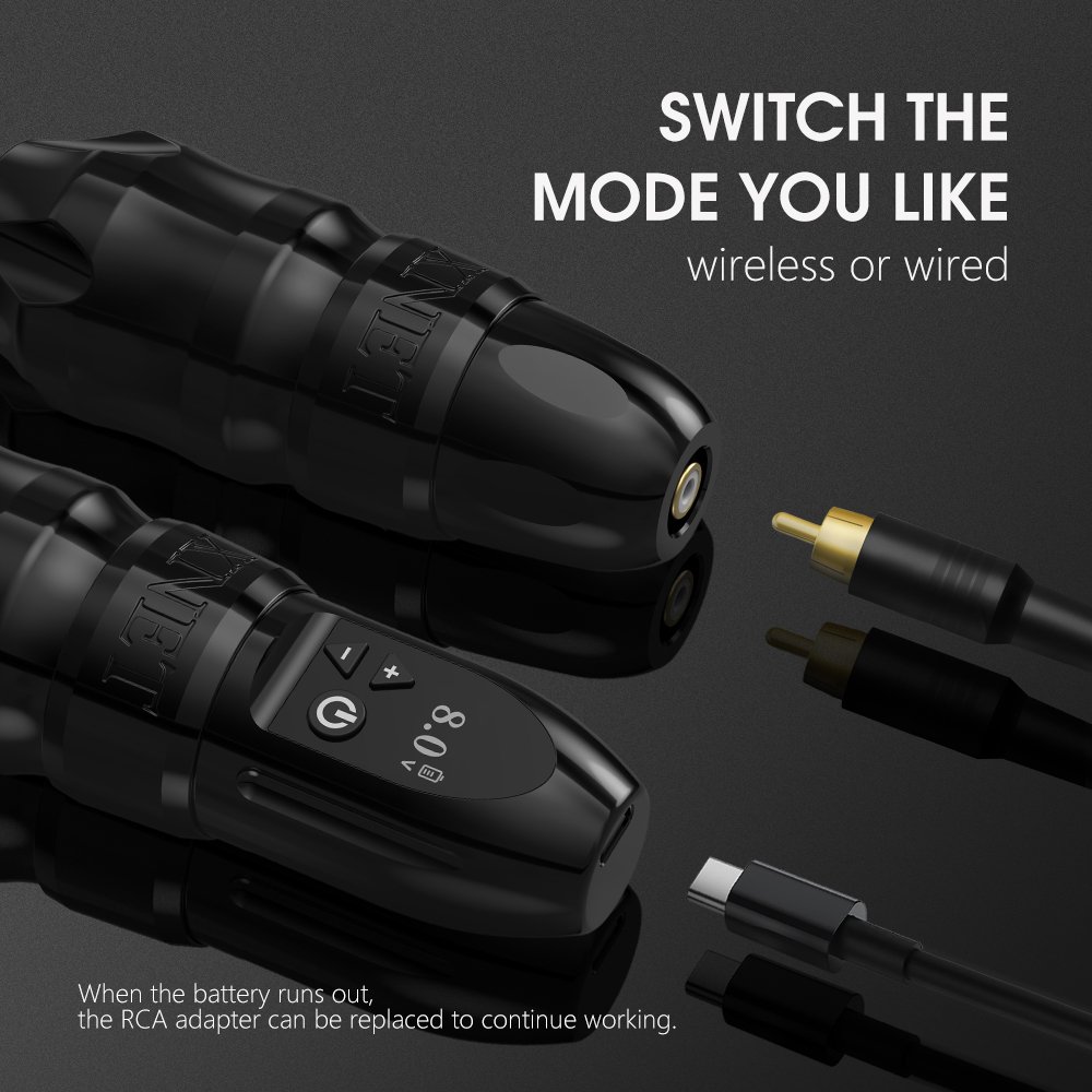 XNET Titan 2400mAh Digital Display Battery Powerful Motor Professional Wireless Rotary Tattoo Pen Machine for Body Art