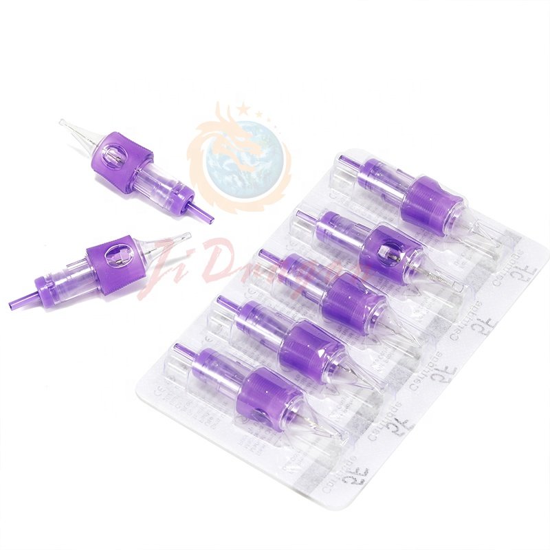20Pcs/Box Purple Disposable Cartridge Tattoo Needles RL RS RM M1 Universal Needle for Permanent Makeup Machine