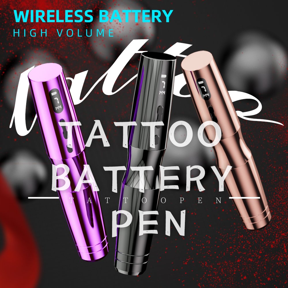 Newest 1200Mah Rechargeable Portable Lightweight Digital Display Wireless Battery Tattoo Machine Rotary Tattoo Pen For Body Art