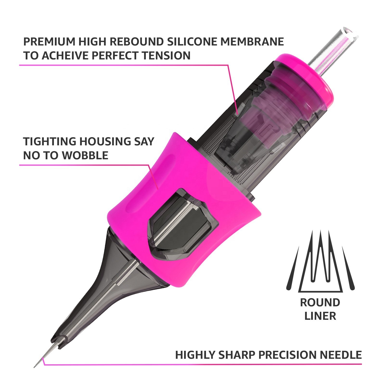 TUHU Tattoo Supply 3RL Super Tight Needle Cartridge Tattoo Cartridges Permanent Makeup Tattoo Cartridges Needle
