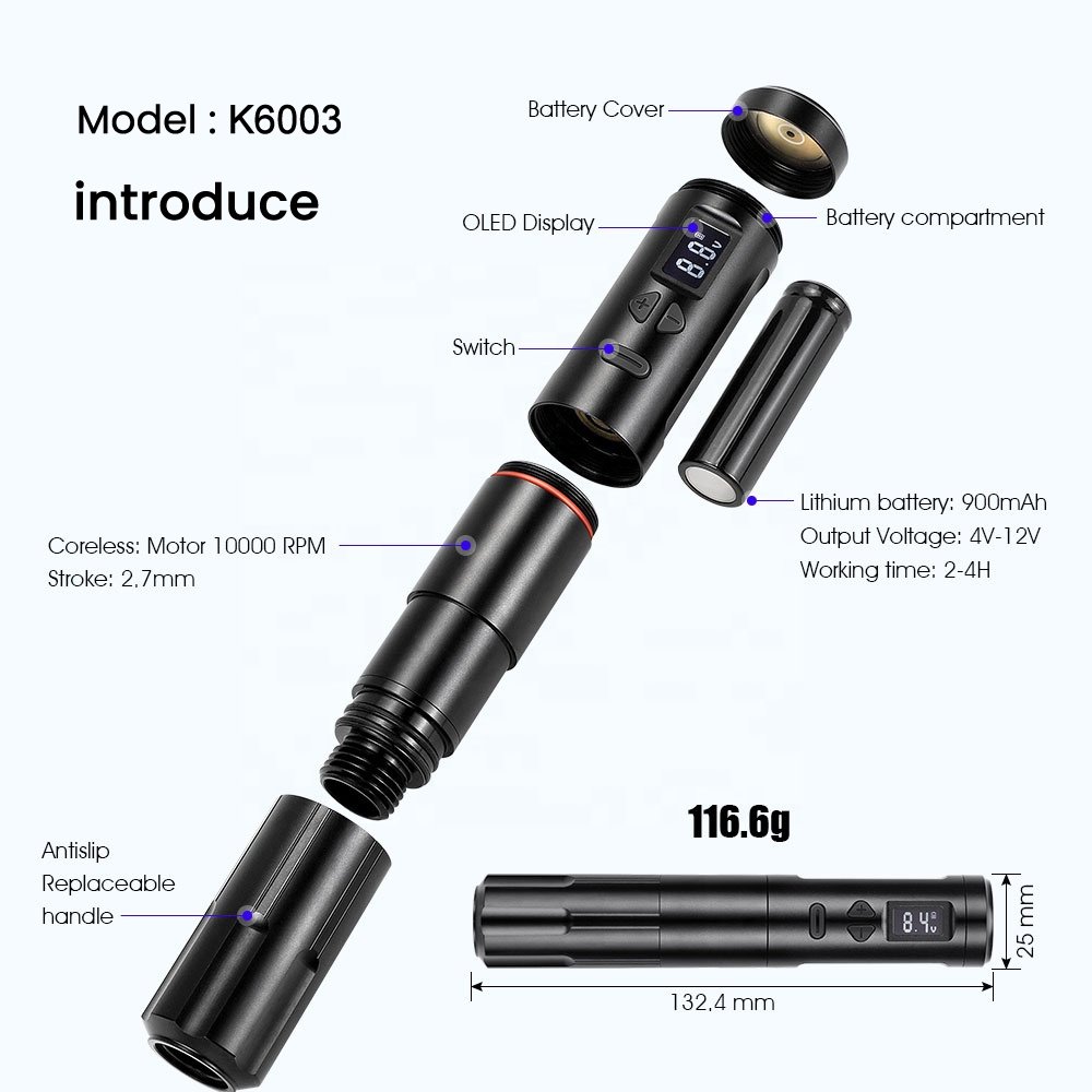 Wireless Permanent Makeup Machine Rechargeable Digital Tattoo Machine