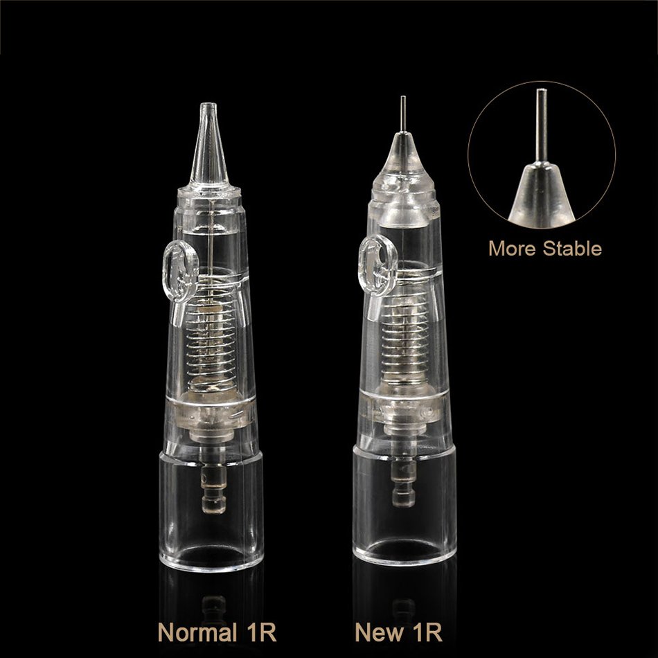 10PCS BIOMASER Tattoo Needles Disposable Permanent Makeup Cartridge Needle For Machine Eyebrow Tattoo Lip With 1R,2R,3R,5R