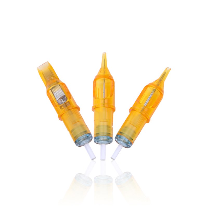 20pcs Disposable Tattoo Cartridge Needles 0.35mm Soft Rebound Membrane Permanent Makeup Body Art Tattoo Needle Cartridge