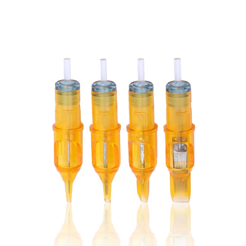 20pcs Disposable Tattoo Cartridge Needles 0.35mm Soft Rebound Membrane Permanent Makeup Body Art Tattoo Needle Cartridge