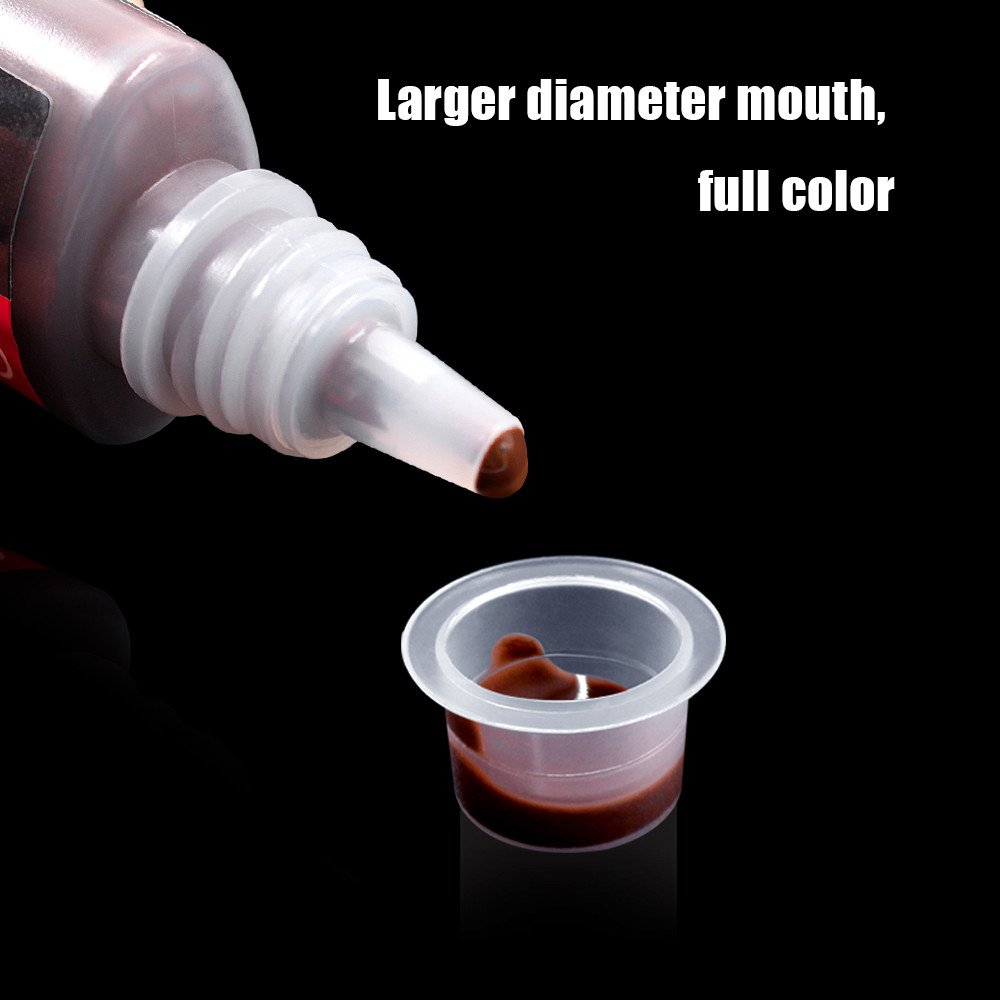 1000/Pack S/M/L Size White Plastic Disposable Ink Cups Professional Microblading Permanent Makeup Clear Tattoo Ink Caps