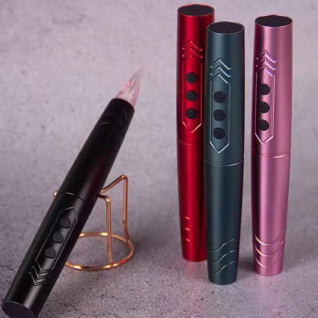 Professional Mini Tattoo Pen Machine Stainless Steel NANO pmu Tattoo Machine for Permanent Makeup Pack of 2 SMP Tattoo