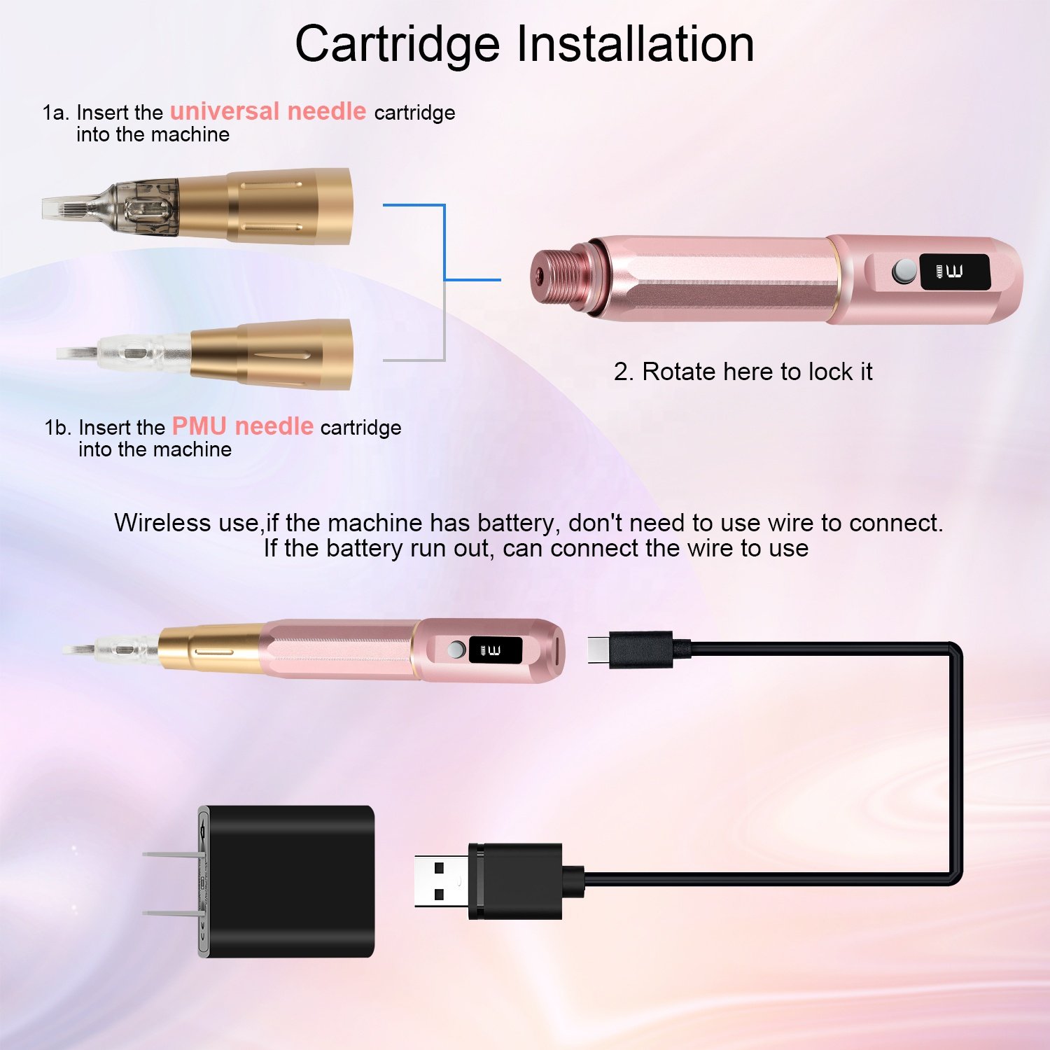 2022 Newest Factory 5 Speed Dual Port Permanent Makeup Machine Use Universal Needle for Microblading Supplies