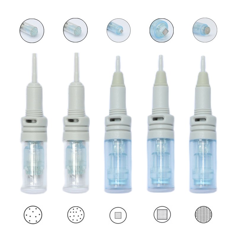High Quality Gray Screw Eyebrow Tattoo Needles Permanent Makeup Eyebrow Lips cartridge Needles Beauty Accessories Tools