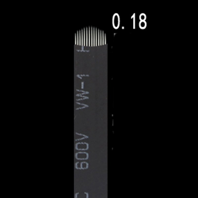 Hot Sale 0.18mm 16F Gamma Rays Microblading Needles Eyebrow Tattoo Tebori Blade For Training Supplies