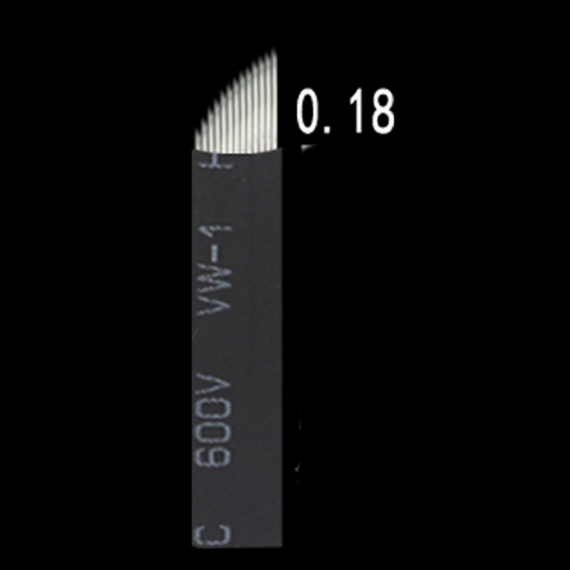 Hot Sale 0.18mm 16F Gamma Rays Microblading Needles Eyebrow Tattoo Tebori Blade For Training Supplies