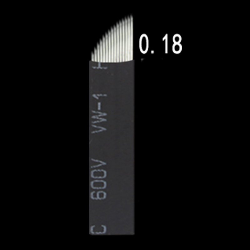 Hot Sale 0.18mm 16F Gamma Rays Microblading Needles Eyebrow Tattoo Tebori Blade For Training Supplies