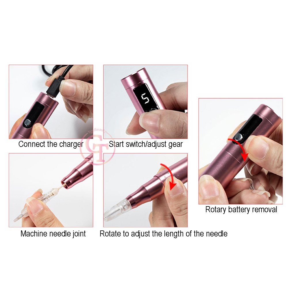 Wholesale Rotary Wireless Eyebrow Tattoo Machine Cordless Permanent Makeup Machine for Ombre Powder Brows Lip Microblading