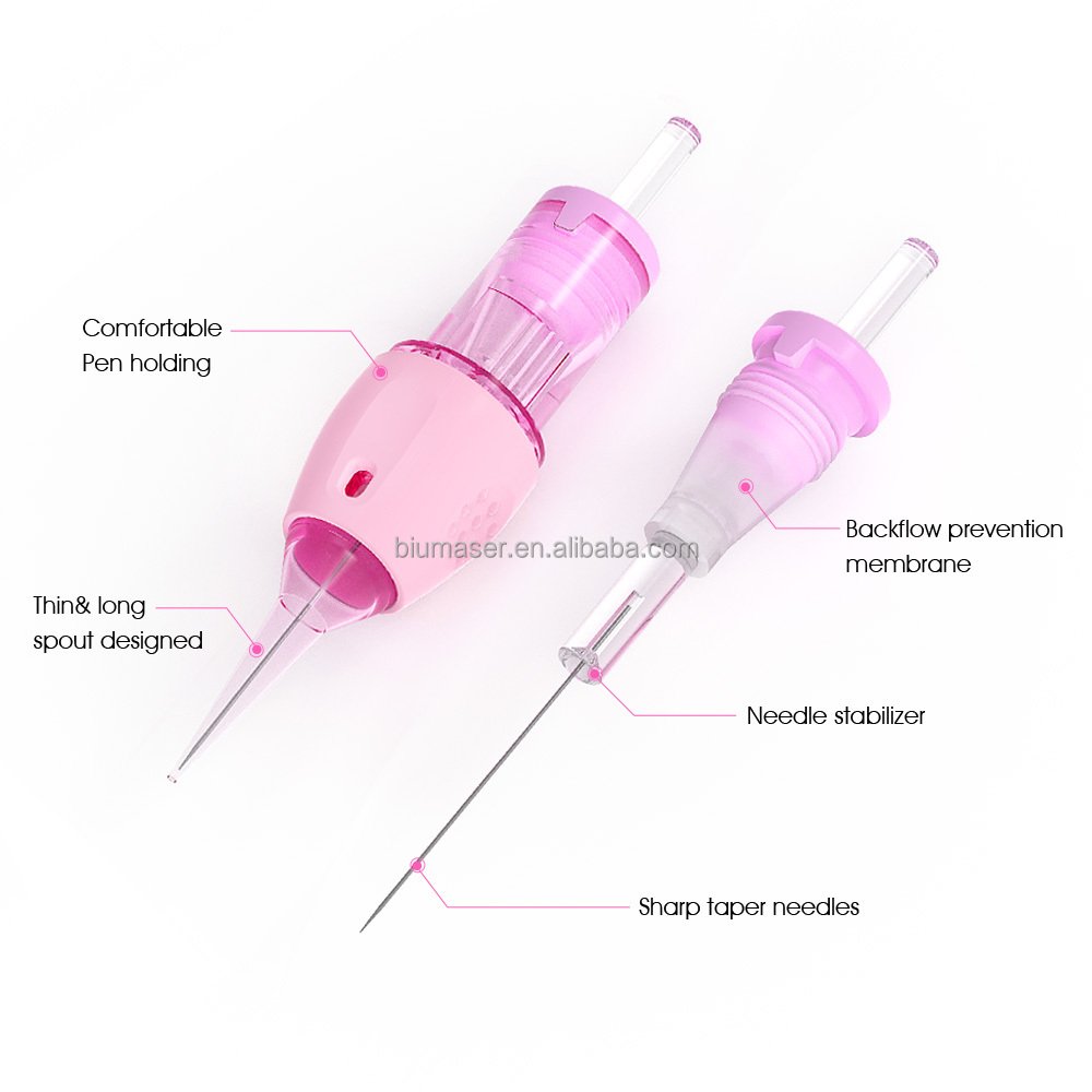 Biomaser needles universal dermografo wholesale tattoo needles cartridge universal disposable permanent makeup machine needles