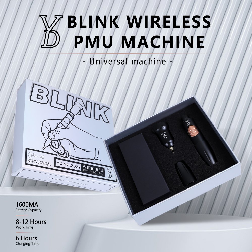 WenShen Private Brand YD Blink Rotary Permanent Makeup Tattoo Pen Wireless Tattoo Machine With Universal Cartridge Needle