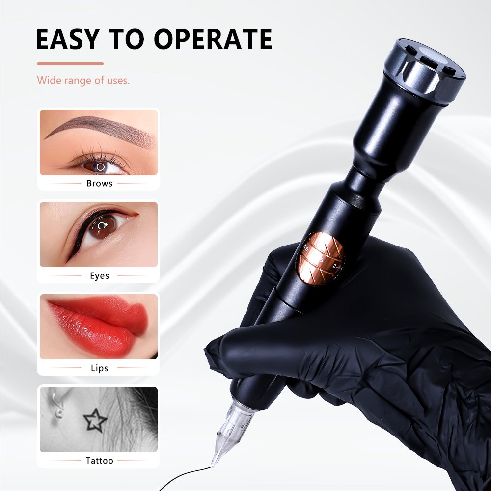 WenShen Private Brand YD Blink Rotary Permanent Makeup Tattoo Pen Wireless Tattoo Machine With Universal Cartridge Needle
