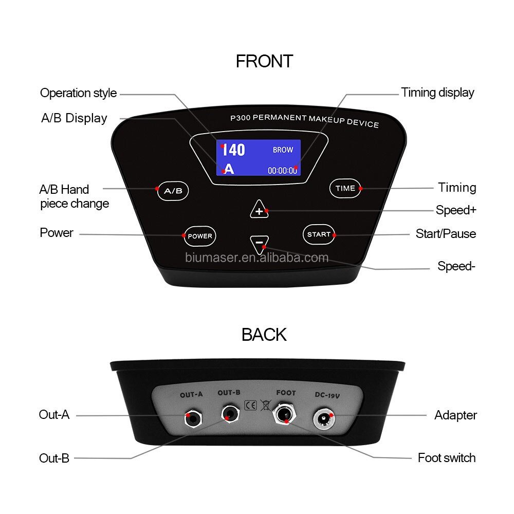 Hot Sale Black Pearl Digital Semi Permanent Makeup Machine Tattoo Machine Kit