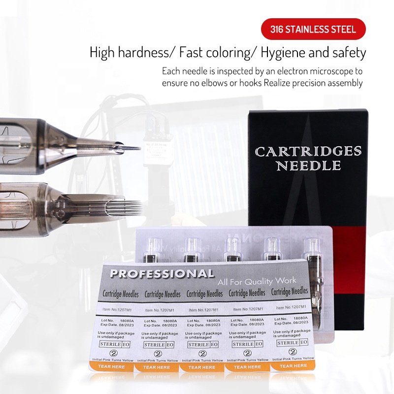 Oem Eyebrow Lip Body Microblading Tattoo Needle Cartridge Wholesale Disposable Safety Tattoo Machine Screw Cartridge Needles