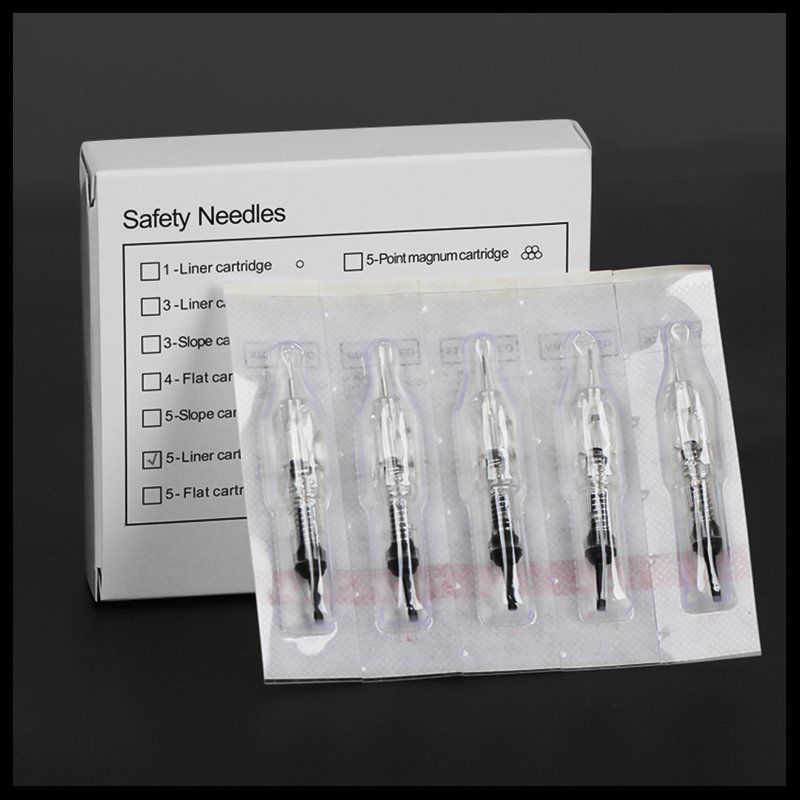 20pcs Sterilized Disposable Eyebrow Tattoo Needle 600D-G Permanent Makeup Cartridge Needles for Permanent Makeup Pen
