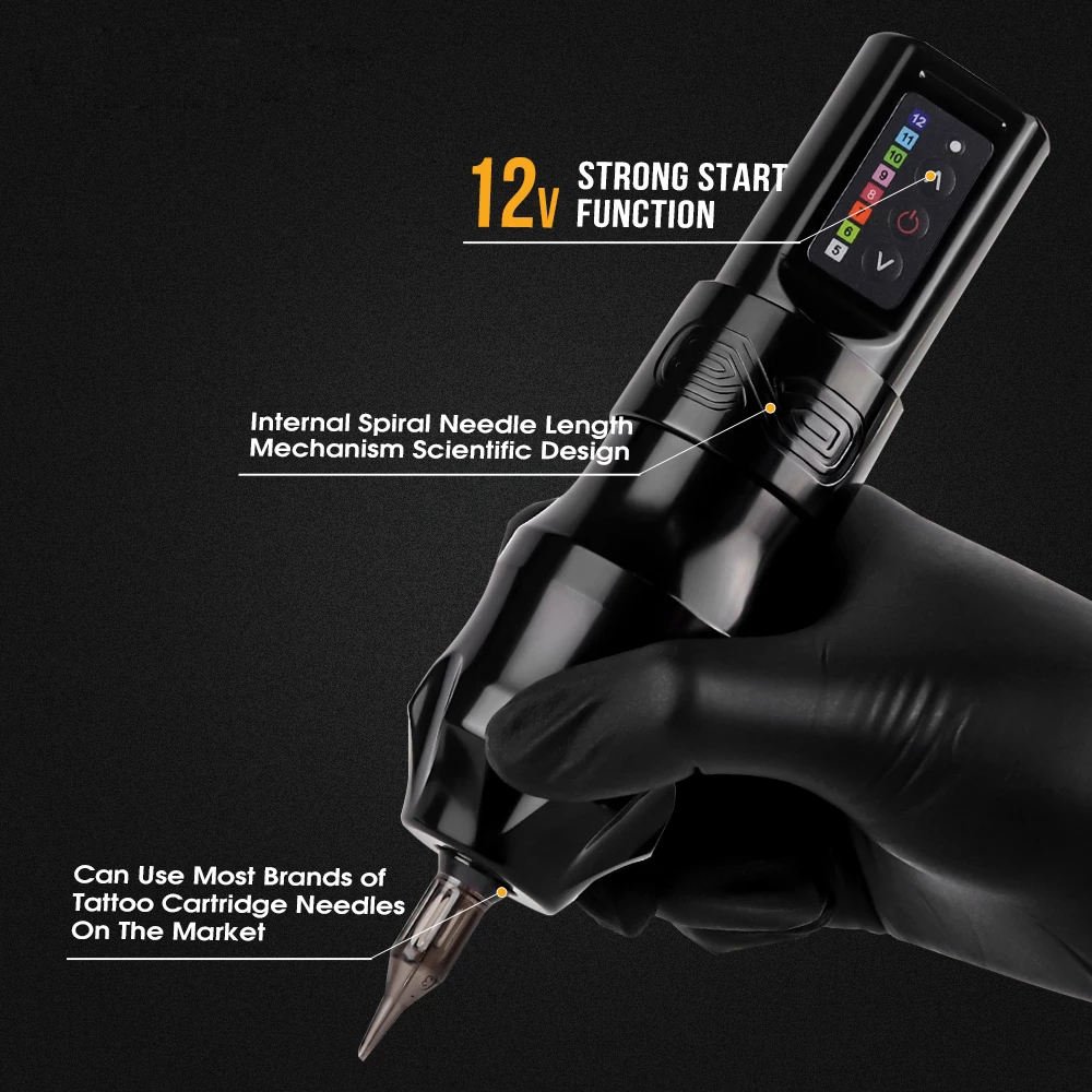 Ambition Moteng 4mm Stroke Professional Powerful Motor Wireless Tattoo Pen Machine for Artists Body Art