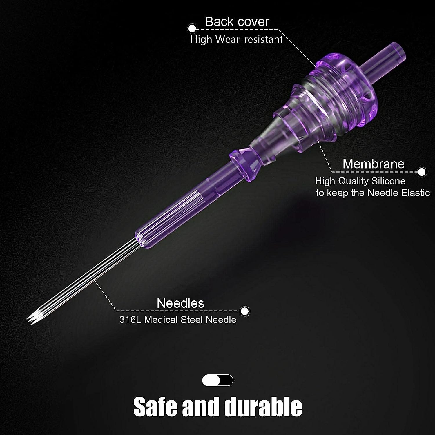 Universal Tattoo Cartridge Nadel Einweg 3mm Hub PEN membran Permanent Makeup Nadeln