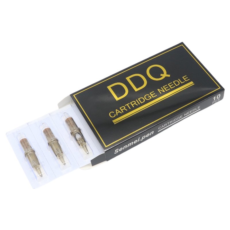 DDQ Brown Transparent Tattoo Cartridge Needles RL 0.35MM Disposable Sterilized Cartridge Needles for Tattoo Machine Pen Supply