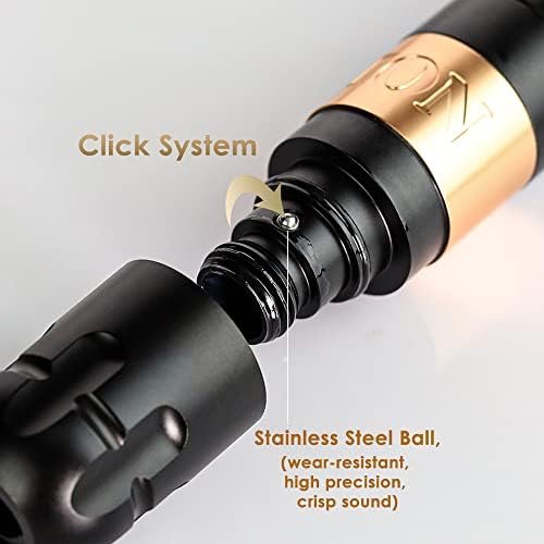 Ambition Soldier Tattoo Machine Kit Complete Rotary Wireless Tattoo Pen Gun Kit with 20pcs Cartridge Needles and Ink for Artists