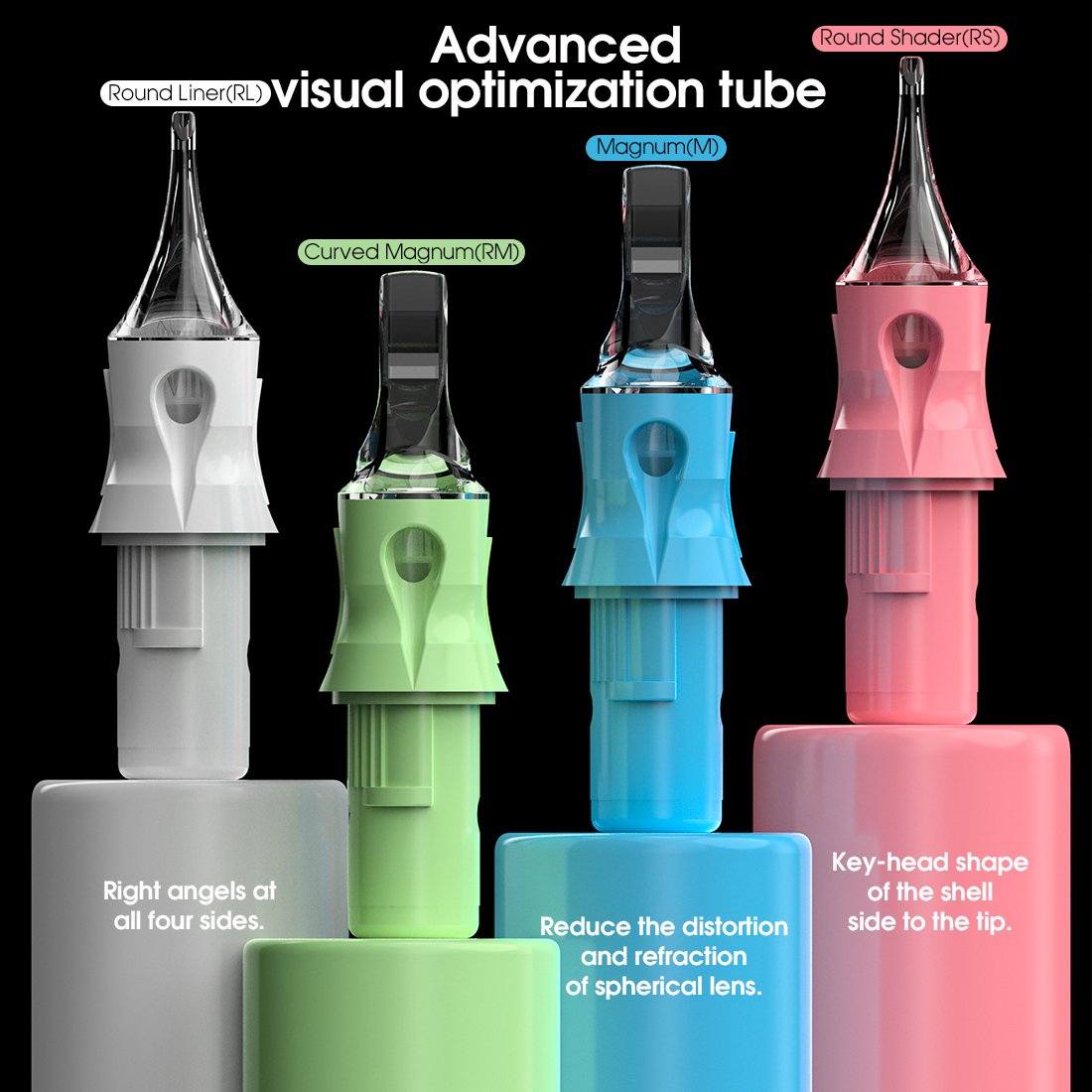 DragonhawkLabs Mast Tattoo Round Liner Bugpin Tattoo Cartridges Needles