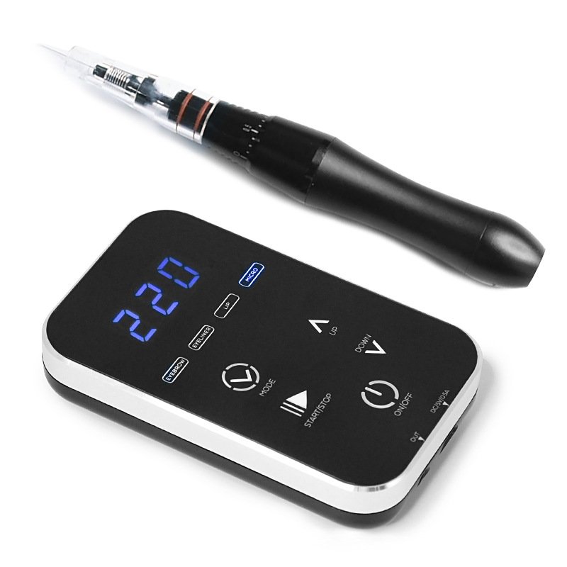 Custom Logo PMU Machine Lips Eyebrow Tattoo Gun Set Touch Digital Wireless SMP Supplies Semi Permanent Makeup Kit For Training