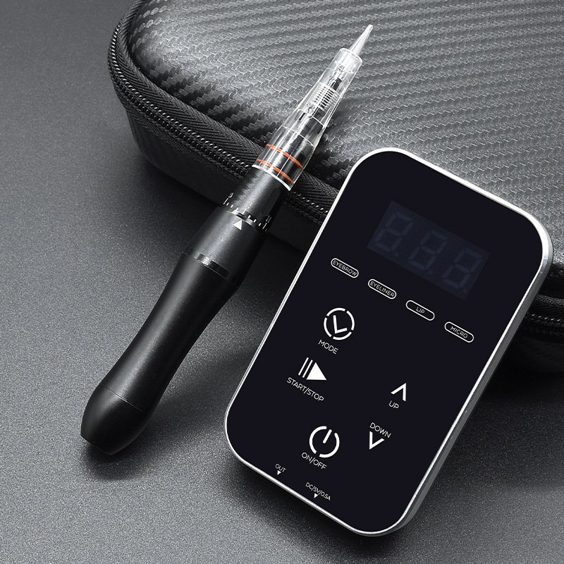 Custom Logo PMU Machine Lips Eyebrow Tattoo Gun Set Touch Digital Wireless SMP Supplies Semi Permanent Makeup Kit For Training