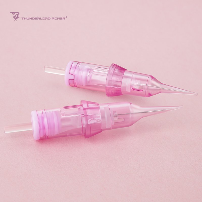 Thunderlord Power Permanent makeup Nano needles universal pink tattoo needle cartridges for hybrid tattoo pens