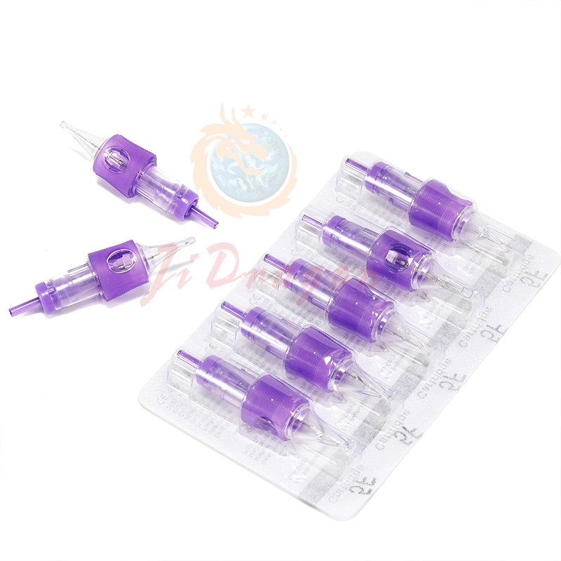 JiDragon Universal Tattoo Cartridge Needles Wholesale Tattoo Purple Needle RL RS F SMP Size
