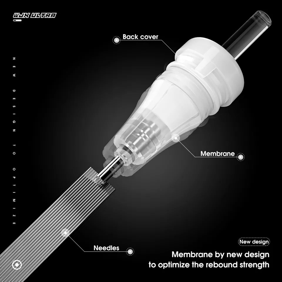 2024 WJX factory RM/RL/M1/RS 0.35mm Disposable Semi-Permanent Eyebrow Makeup Needles for Tattoo Gun WJX ultra cartridge