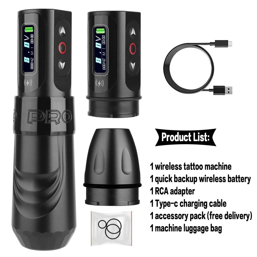 OEM Hot Selling New Wireless Iron FLUX MAX Popular Wireless Tattoo Machine Gun Rotary Set With Two Batteries Tattoo Machine