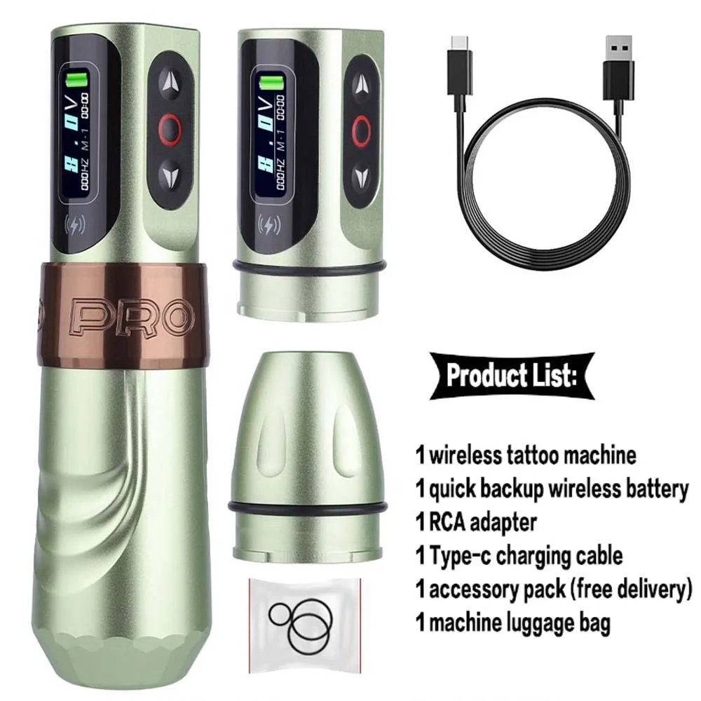 OEM Hot Selling New Wireless Iron FLUX MAX Popular Wireless Tattoo Machine Gun Rotary Set With Two Batteries Tattoo Machine