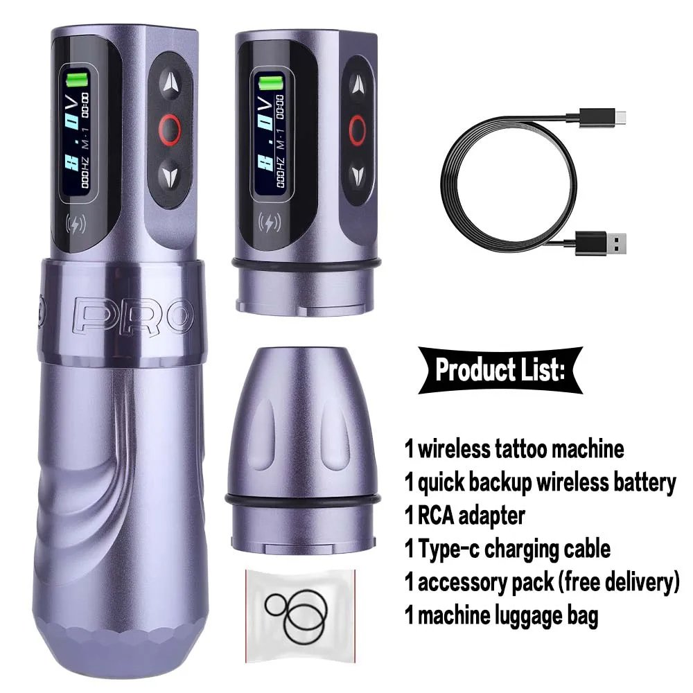 OEM Hot Selling New Wireless Iron FLUX MAX Popular Wireless Tattoo Machine Gun Rotary Set With Two Batteries Tattoo Machine