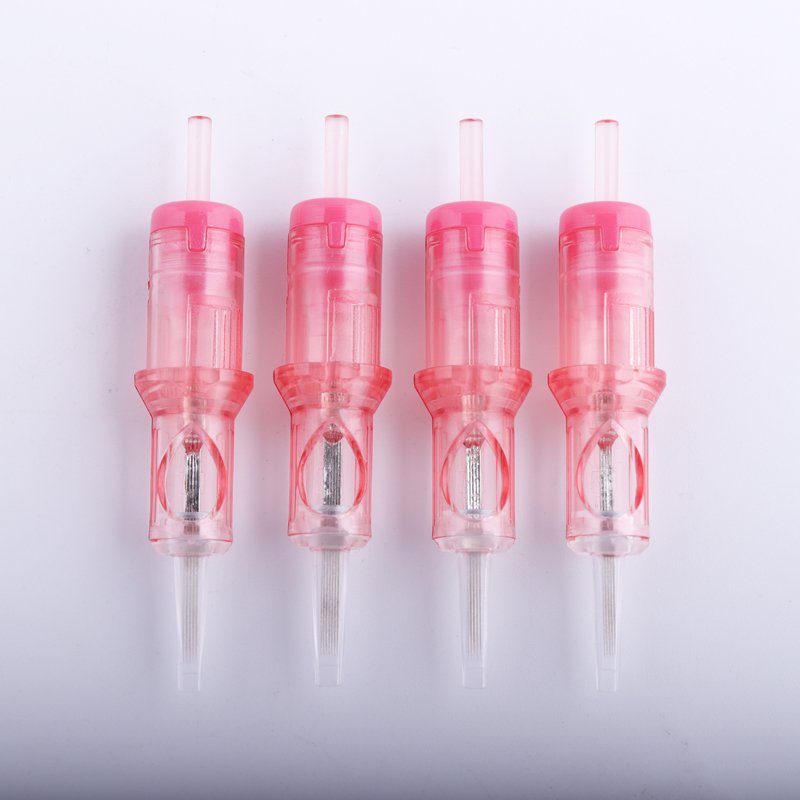 100% EO Gas sterilized Pink VIPER PMU&SMP Flat Tattoo Membrane Cartridge Needle
