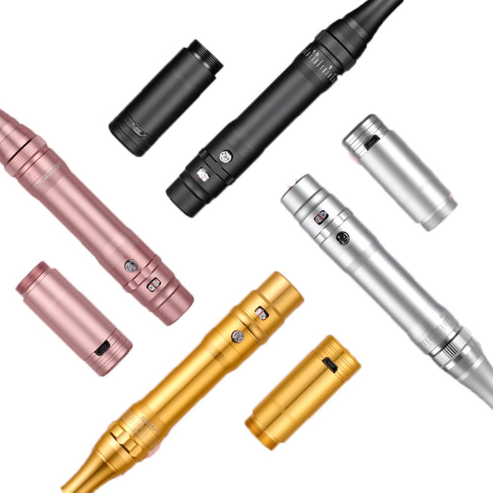 Wireless Matt Black Machine Permanent Makeup Tattoo Machine Microblading Eyebrows Dermograph With Cartridge Needles